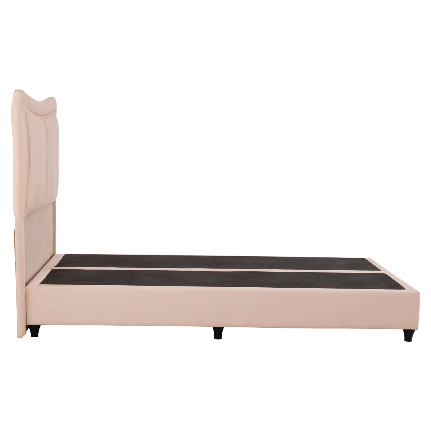 ΚΡEΒΑΤΙ ΔΙΠΛΟ NESTOR HM715 ΜΠΕΖ ΒΕΛΟΥΔΟ ΓΙΑ ΣΤΡΩΜΑ 160x200εκ. - Pakobazaar