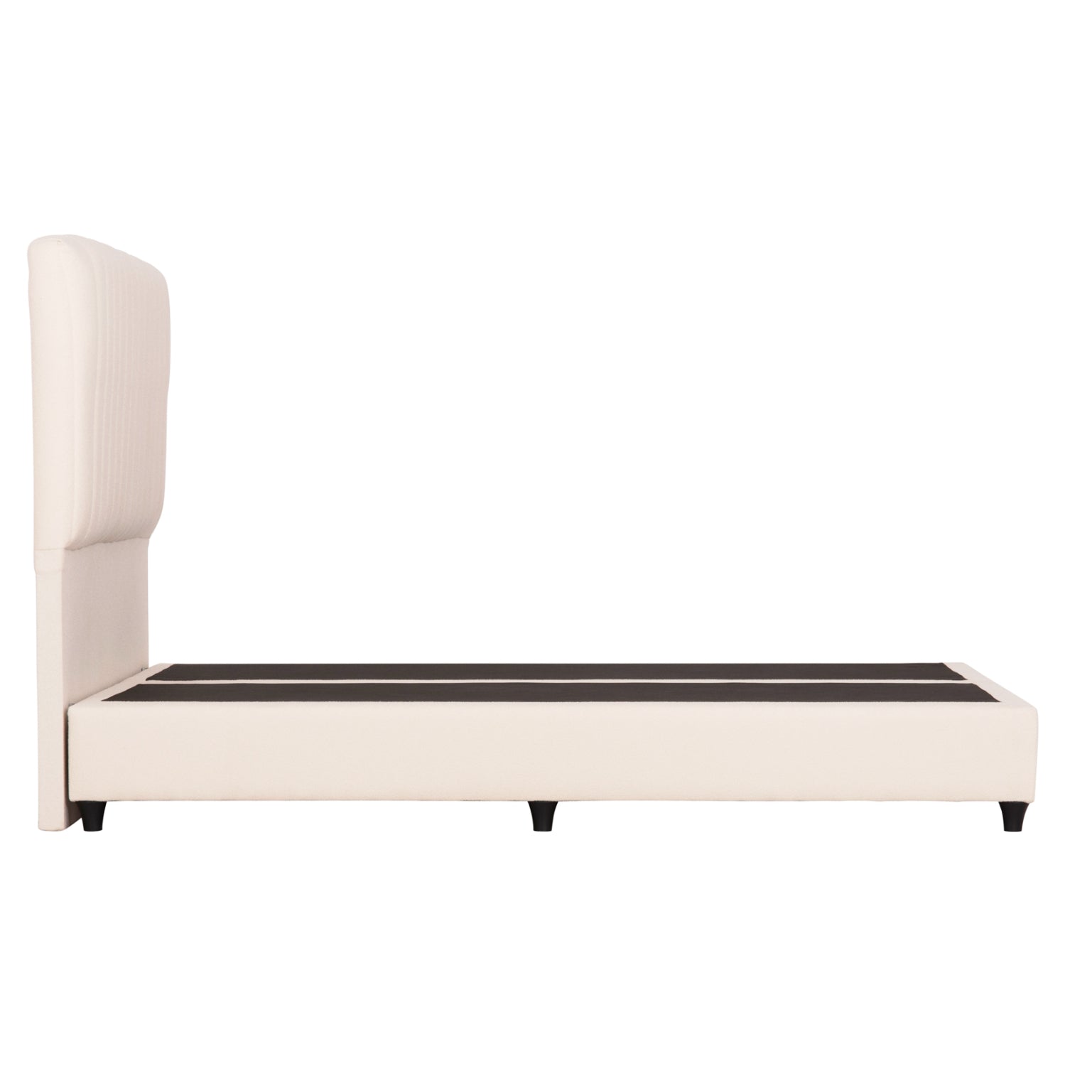 ΚΡEΒΑΤΙ ΔΙΠΛΟ LUTHER HM717 ΜΠΕΖ ΥΦΑΣΜΑ ΓΙΑ ΣΤΡΩΜΑ 160x200εκ. - Pakobazaar