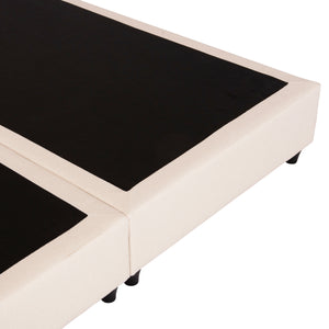 ΚΡEΒΑΤΙ ΔΙΠΛΟ LUTHER HM717 ΜΠΕΖ ΥΦΑΣΜΑ ΓΙΑ ΣΤΡΩΜΑ 160x200εκ. - Pakobazaar