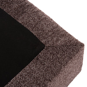 ΚΡEΒΑΤΙ ΔΙΠΛΟ LUTHER HM717.02 ΥΦΑΣΜΑ TEDDY ΚΑΦΕ--ΓΙΑ ΣΤΡΩΜΑ 160x200εκ. - Pakobazaar