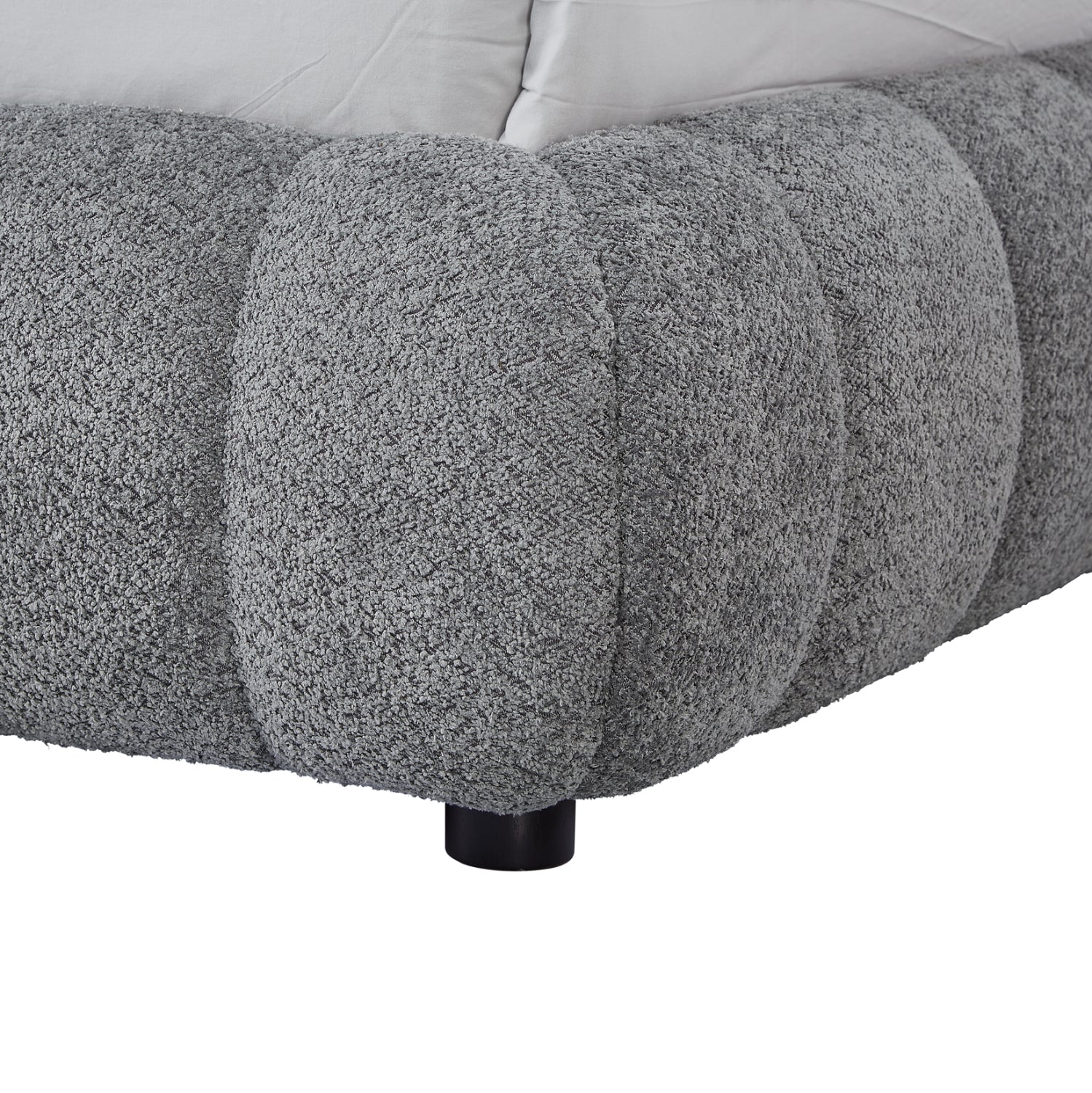 ΚΡΕΒΑΤΙ ΜΕ ΑΠΟΘ.ΧΩΡΟ MOLEN HM730.01 ΓΚΡΙ ΜΠΟΥΚΛΕ ΥΦΑΣΜΑ--ΓΙΑ ΣΤΡΩΜΑ 160x200εκ - Pakobazaar