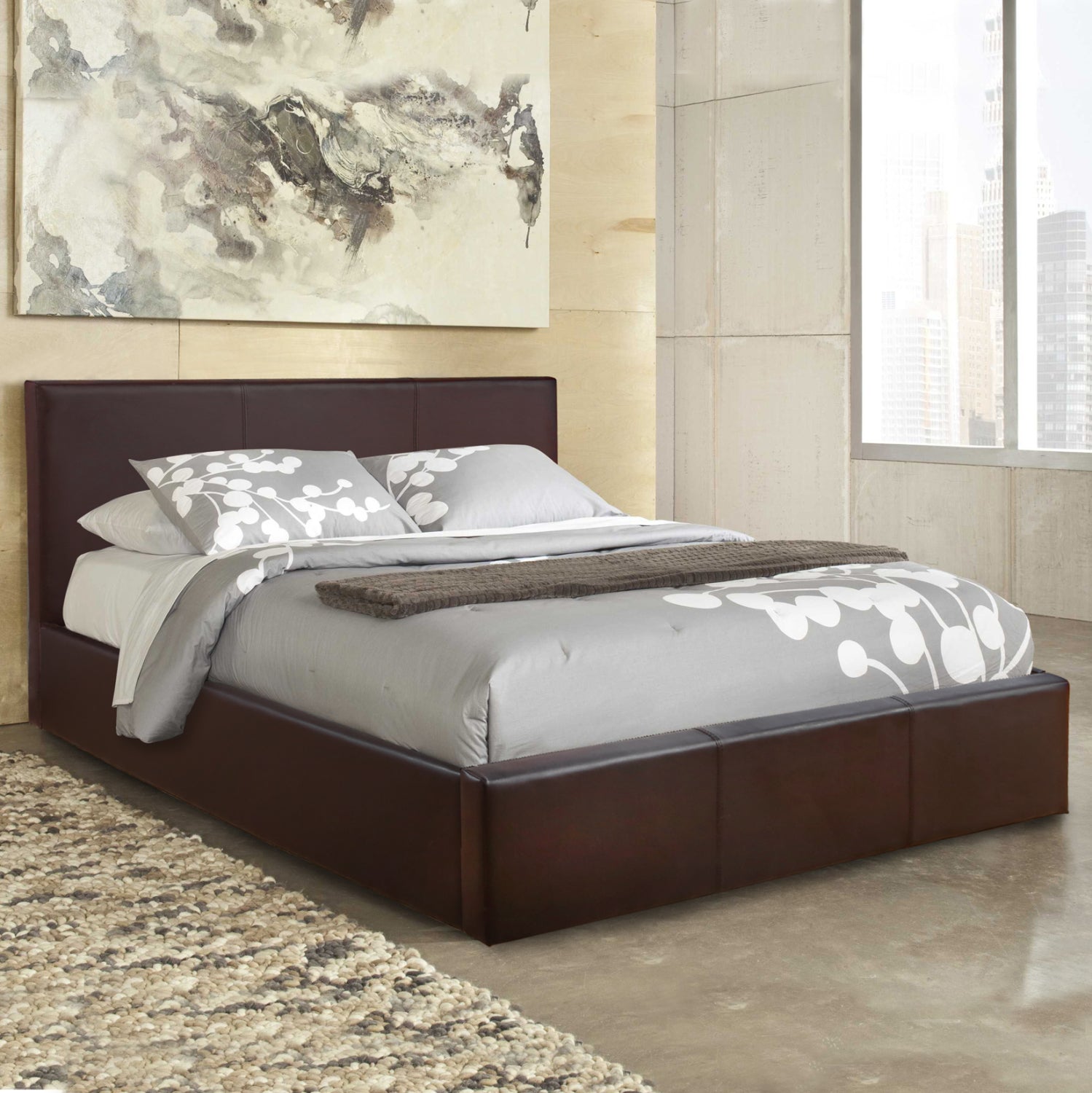 ΚΡΕΒΑΤΙ ΔΙΠΛΟ & ΣΤΡΩΜΑ BOBBI HM21271.02 ΚΑΦΕ PU ΜΕ ΑΠΟΘ.ΧΩΡΟ--ΓΙΑ 150x200εκ