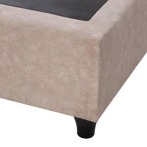 ΚΡΕΒΑΤΙ DOLORES ΜΠΕΖ ΥΦΑΣΜΑ HM649.22 ΓΙΑ ΣΤΡΩΜΑ 90x200 εκ. - Pakobazaar