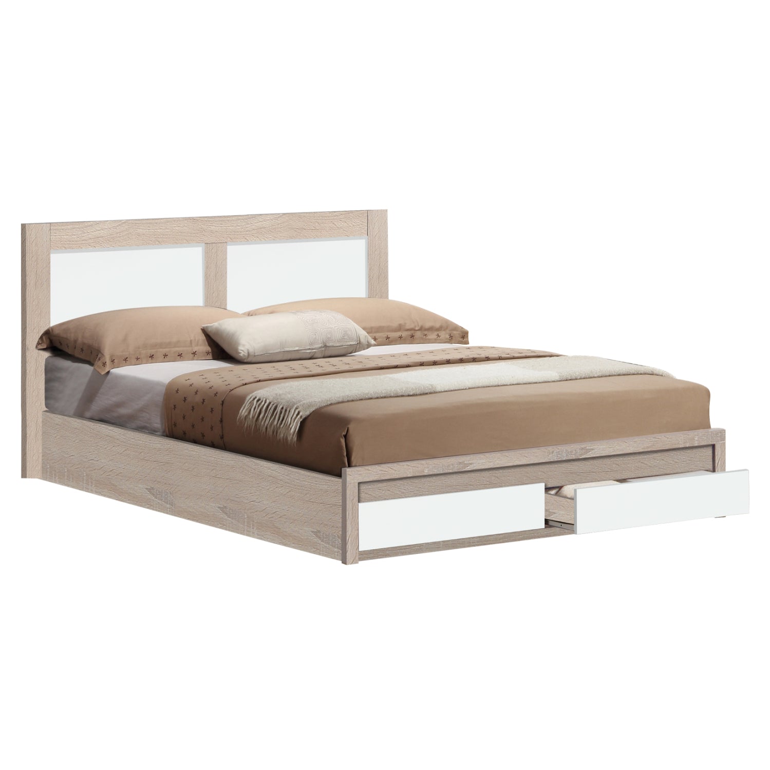 ΚΡΕΒΑΤΙ CAPRI HM312.06 ΜΕ 2 ΣΥΡΤΑΡΙΑ SONAMA ΛΕΥΚΟ ΓΙΑ ΣΤΡΩΜΑ 150x200 εκ. - Pakobazaar