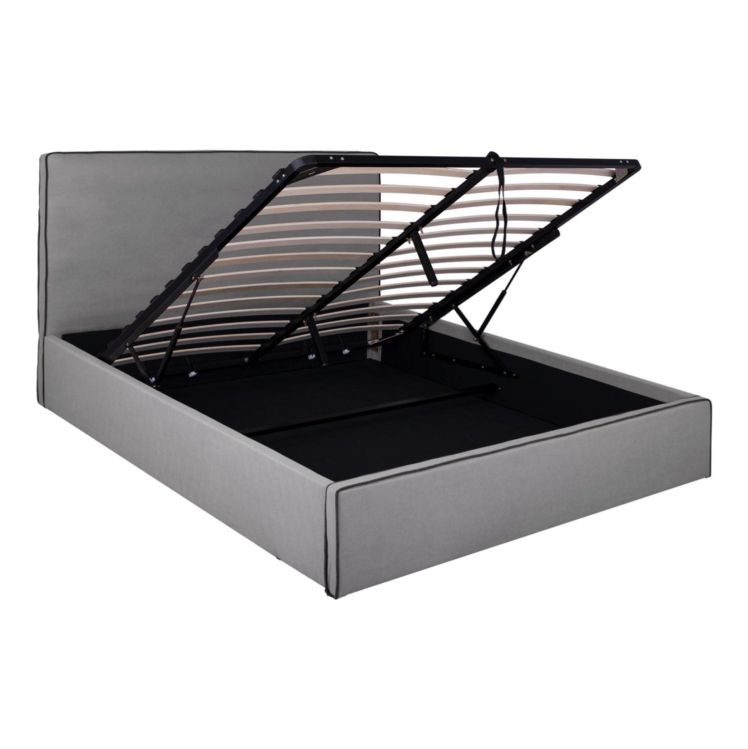 ΚΡΕΒΑΤΙ ALLIE HM584.01 160x200 εκ. ΜΕ ΑΠΟΘΗΚΕΥΤΙΚΟ ΧΩΡΟ ΓΚΡΙ ΥΦΑΣΜΑ - Pakobazaar