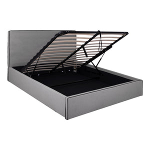 ΚΡΕΒΑΤΙ ALLIE HM584.01 160x200 εκ. ΜΕ ΑΠΟΘΗΚΕΥΤΙΚΟ ΧΩΡΟ ΓΚΡΙ ΥΦΑΣΜΑ - Pakobazaar
