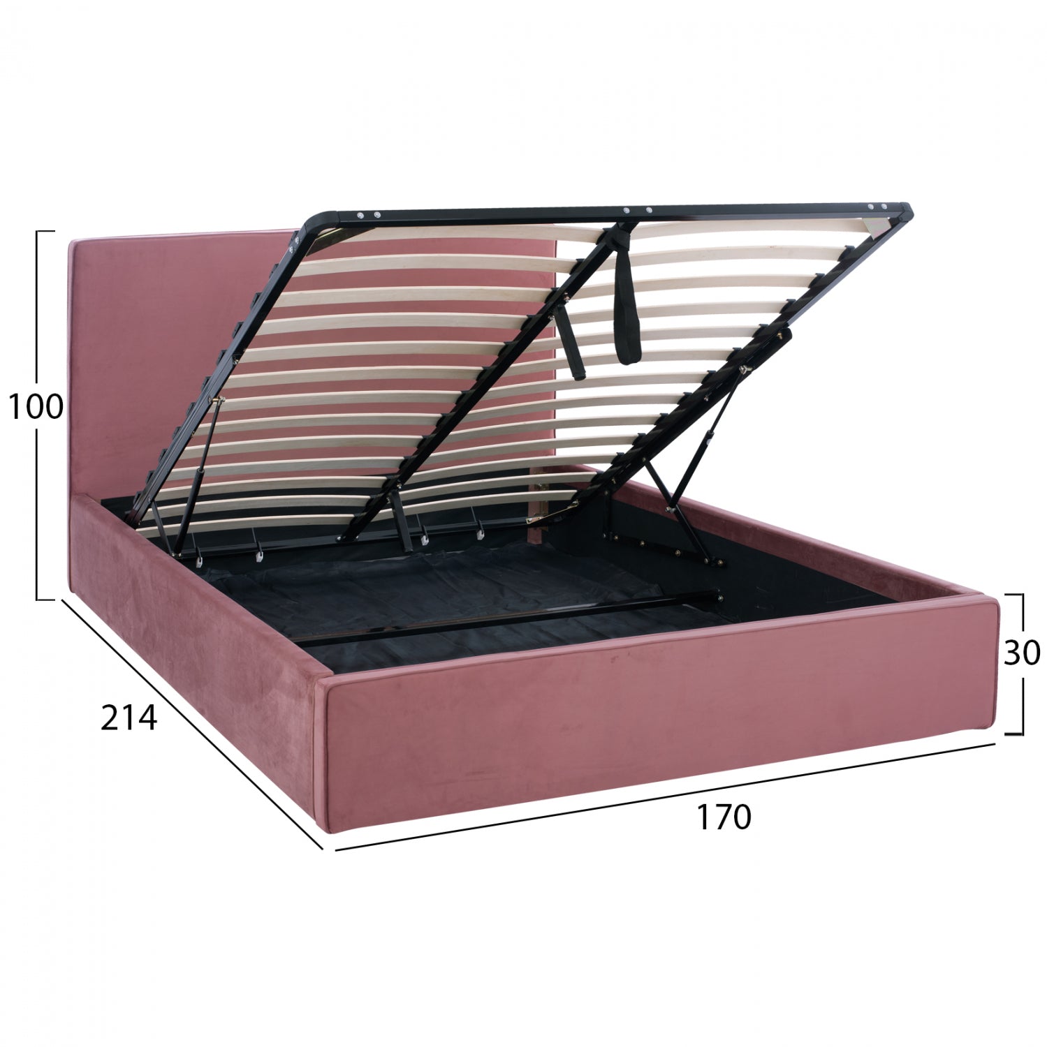 ΚΡΕΒΑΤΙ ALLIE HM584.12 160Χ200 ΜΕ ΑΠΟΘΗΚΕΥΤΙΚΟ ΧΩΡΟ ΣΑΠΙΟ ΜΗΛΟ - Pakobazaar
