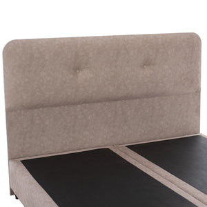ΚΡΕΒΑΤΙ HM637.22 DOLORES ΜΠΕΖ ΥΦΑΣΜΑ τ.NUBUCK, 150x200 εκ. - Pakobazaar