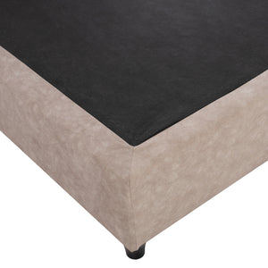ΚΡΕΒΑΤΙ HM637.22 DOLORES ΜΠΕΖ ΥΦΑΣΜΑ τ.NUBUCK, 150x200 εκ. - Pakobazaar