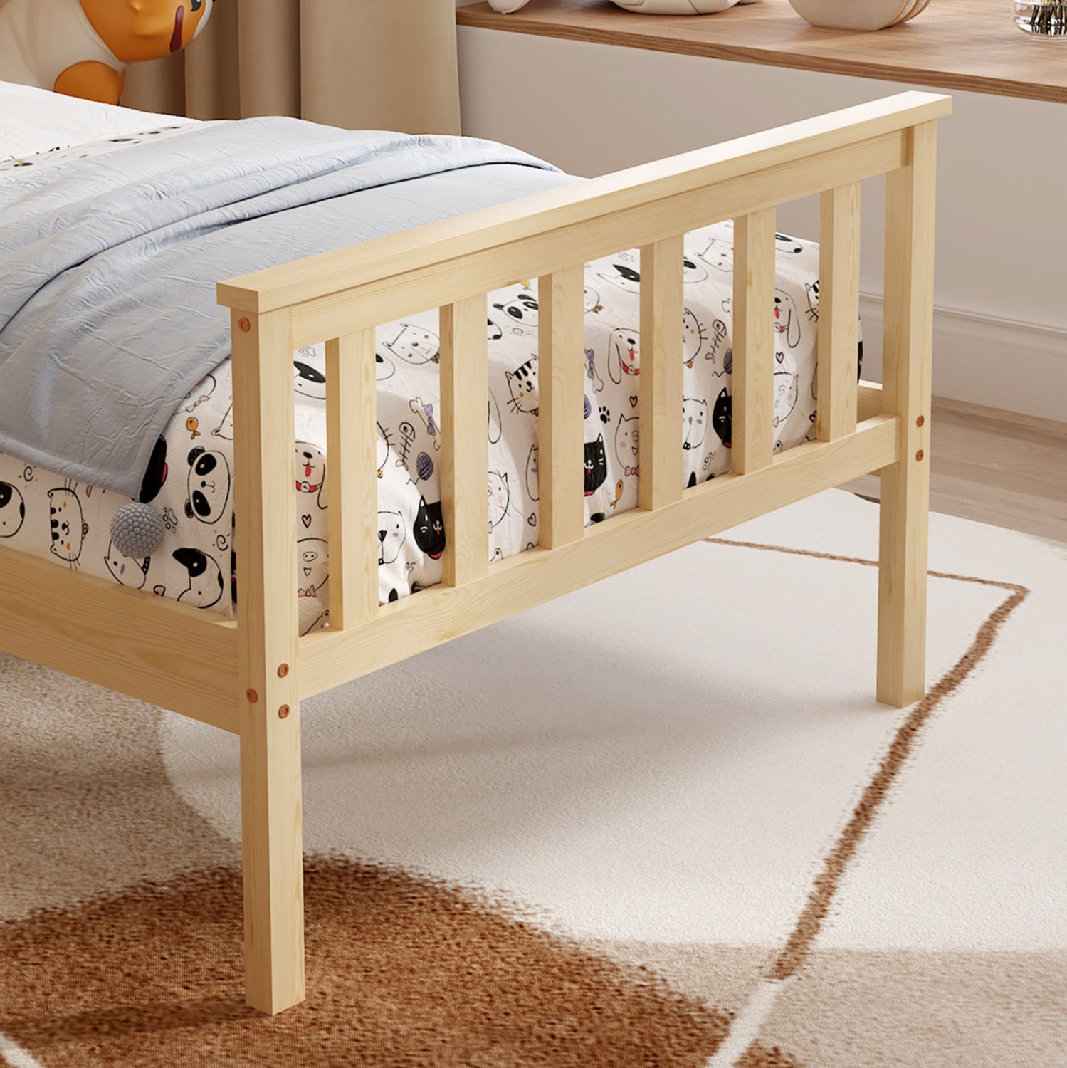 ΚΡΕΒΑΤΙ GIMLY HM675.01 ΜΑΣΙΦ ΞΥΛΟ ΠΕΥΚΟΥ ΣΕ ΦΥΣΙΚΟ ΓΙΑ ΣΤΡΩΜΑ 190x90εκ. - Pakobazaar