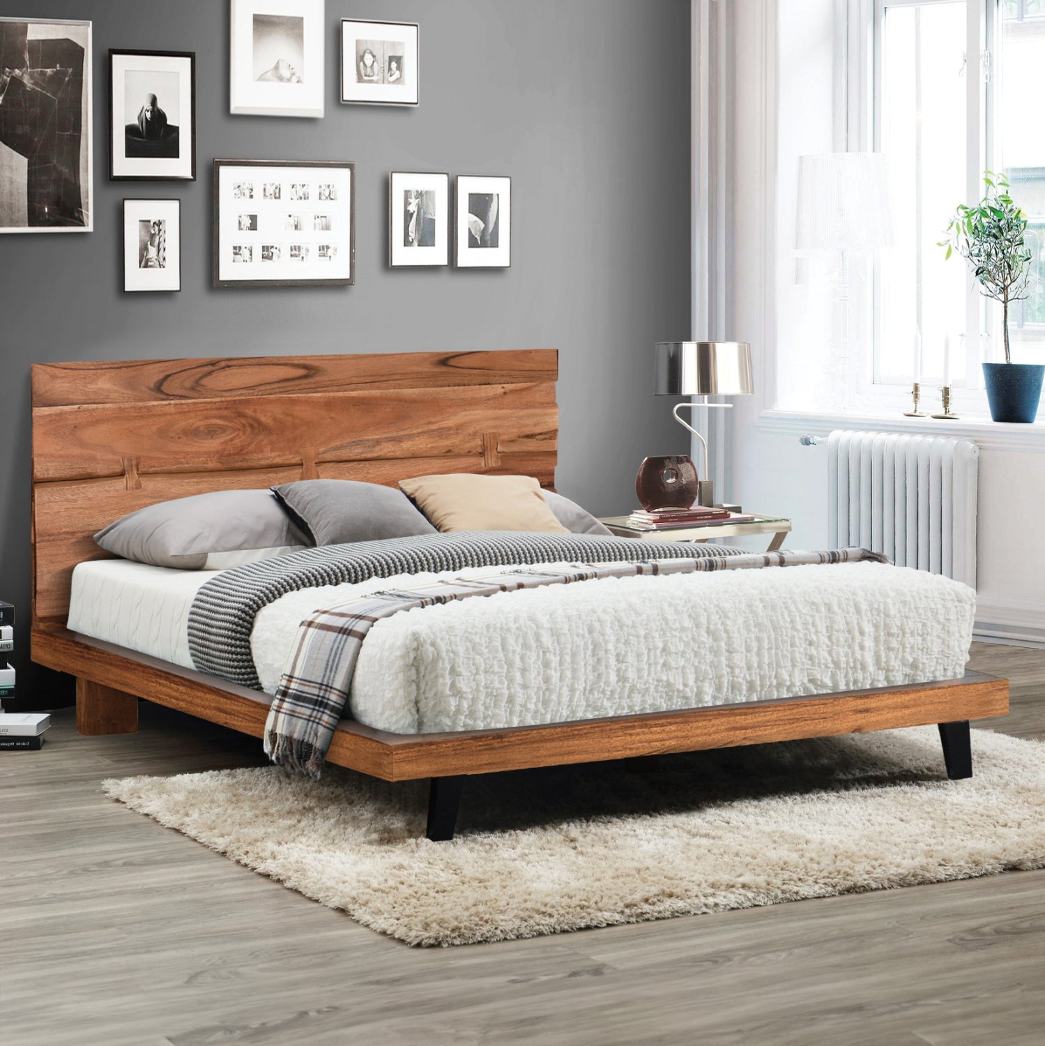 ΚΡΕΒΑΤΙ HM8472.11  FANSI ΑΠΟ ΜΑΣΙΦ ΞΥΛΟ ΑΚΑΚΙΑΣ 160Χ200 - Pakobazaar