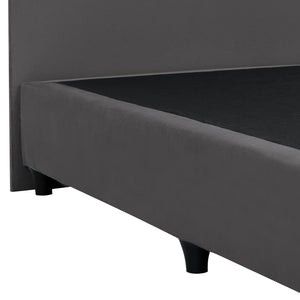 ΚΡΕΒΑΤΙ MALENA ΑΠΟ ΓΚΡΙ ΒΕΛΟΥΔΟ HM647.10 ΓΙΑ ΣΤΡΩΜΑ 120x200 εκ. - Pakobazaar