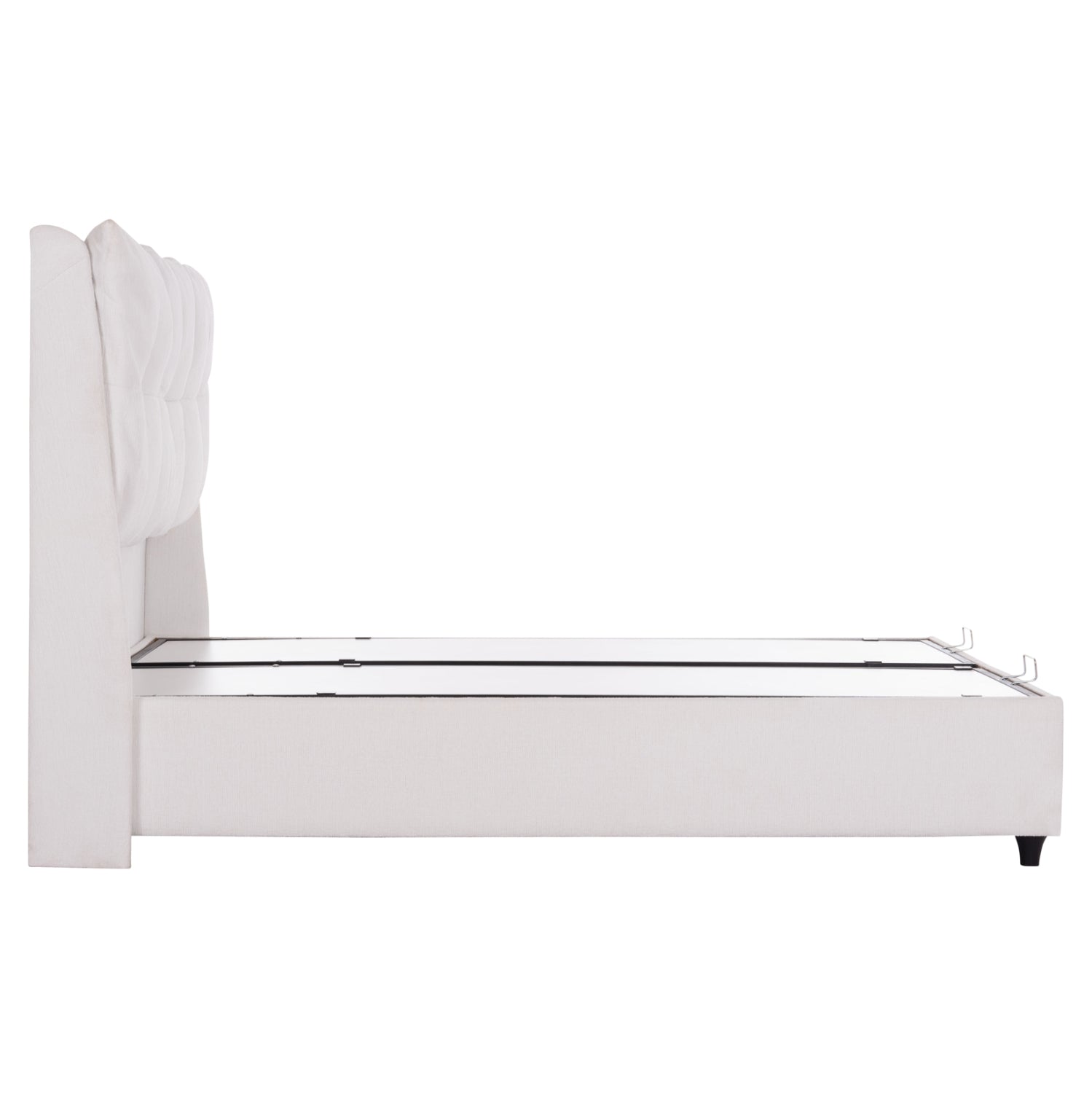 ΚΡEΒΑΤΙ ΜΕ ΑΠΟΘΗΚΕΥΤΙΚΟ ΧΩΡΟ DREAMLET HM716.03 ΛΕΥΚΟ TEDDY ΥΦΑΣΜΑ- ΓΙΑ ΣΤΡΩΜΑ 160x200εκ. - Pakobazaar