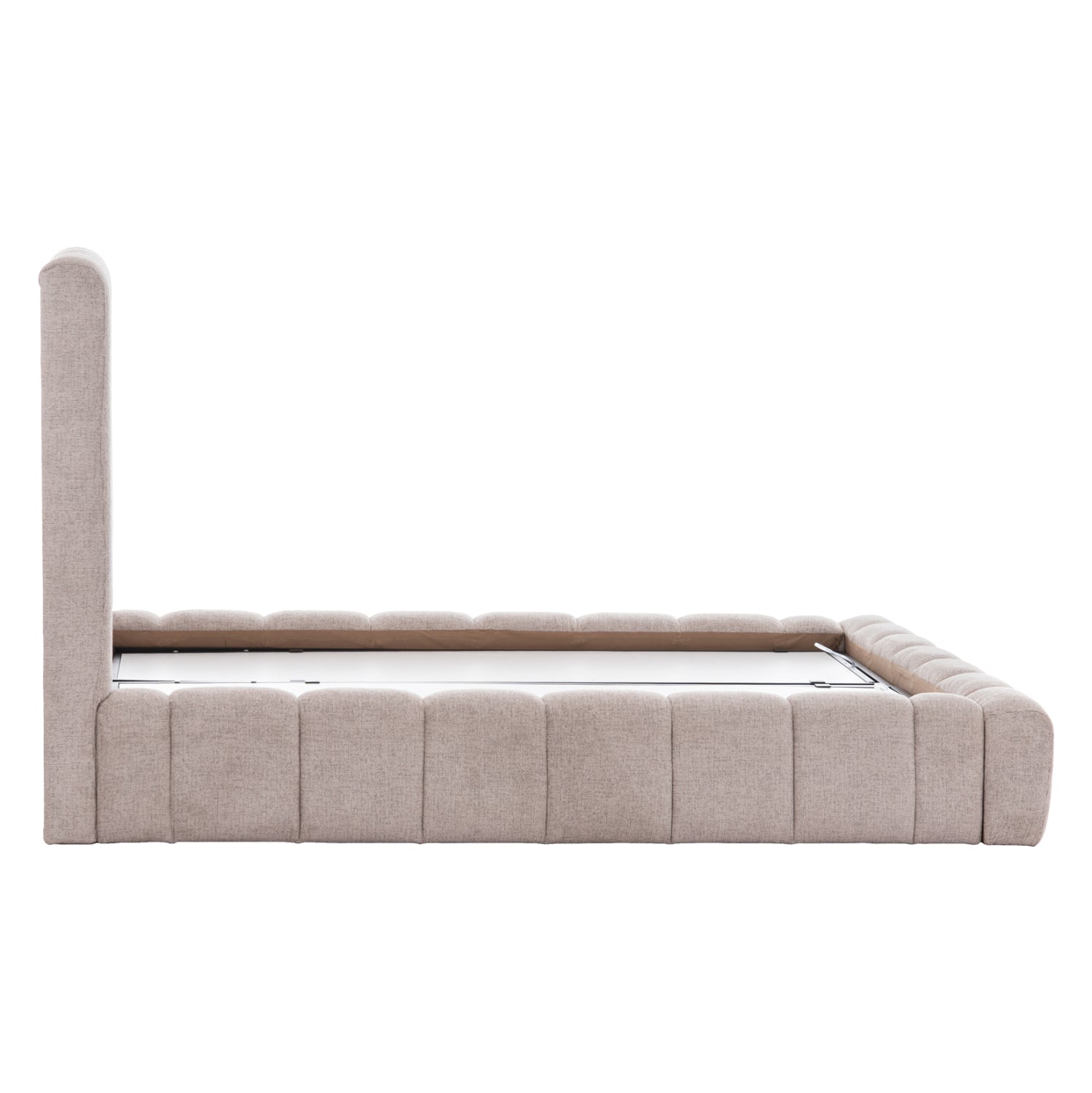 ΚΡΕΒΑΤΙ REMO ΜΕ ΑΠΟΘΗΚΕΥΤΙΚΟ ΧΩΡΟ HM719.10 ΥΦΑΣΜΑ TEDDY ΜΠΕΖ-ΓΙΑ ΣΤΡΩΜΑ 160x200εκ - Pakobazaar