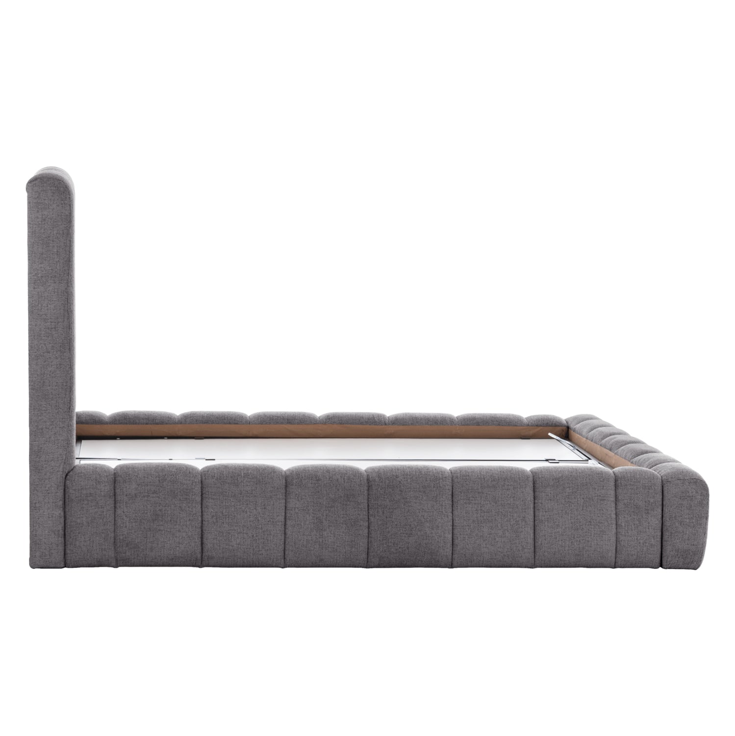 ΚΡΕΒΑΤΙ REMO ΜΕ ΑΠΟΘΗΚΕΥΤΙΚΟ ΧΩΡΟ HM719.22 ΥΦΑΣΜΑ TEDDY ΓΚΡΙ-ΓΙΑ ΣΤΡΩΜΑ 160x200εκ - Pakobazaar