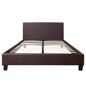 ΚΡΕΒΑΤΙ ΜΕ ΣΤΡΩΜΑ BECCA HM21283.02 ΚΑΦΕ PU--ΓΙΑ 150x200εκ