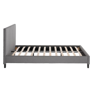 ΚΡΕΒΑΤΙ ΜΕ ΣΤΡΩΜΑ BECCA HM21283.04 ΓΚΡΙ ΥΦΑΣΜΑ--ΓΙΑ 150x200εκ - Pakobazaar