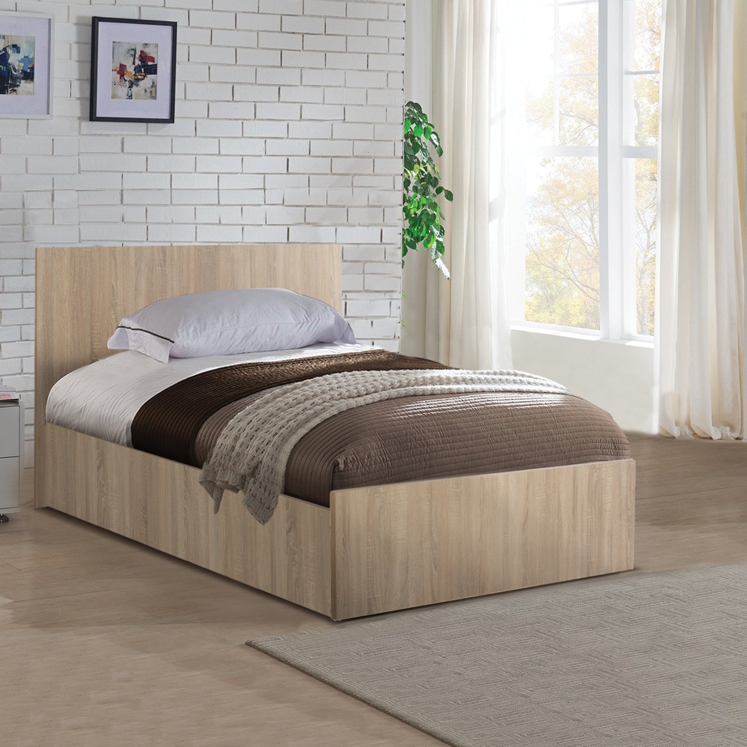 ΚΡΕΒΑΤΙ ADLER ΜΟΝΟ 90X200 SONAMA OAK HM2433.01 - Pakobazaar