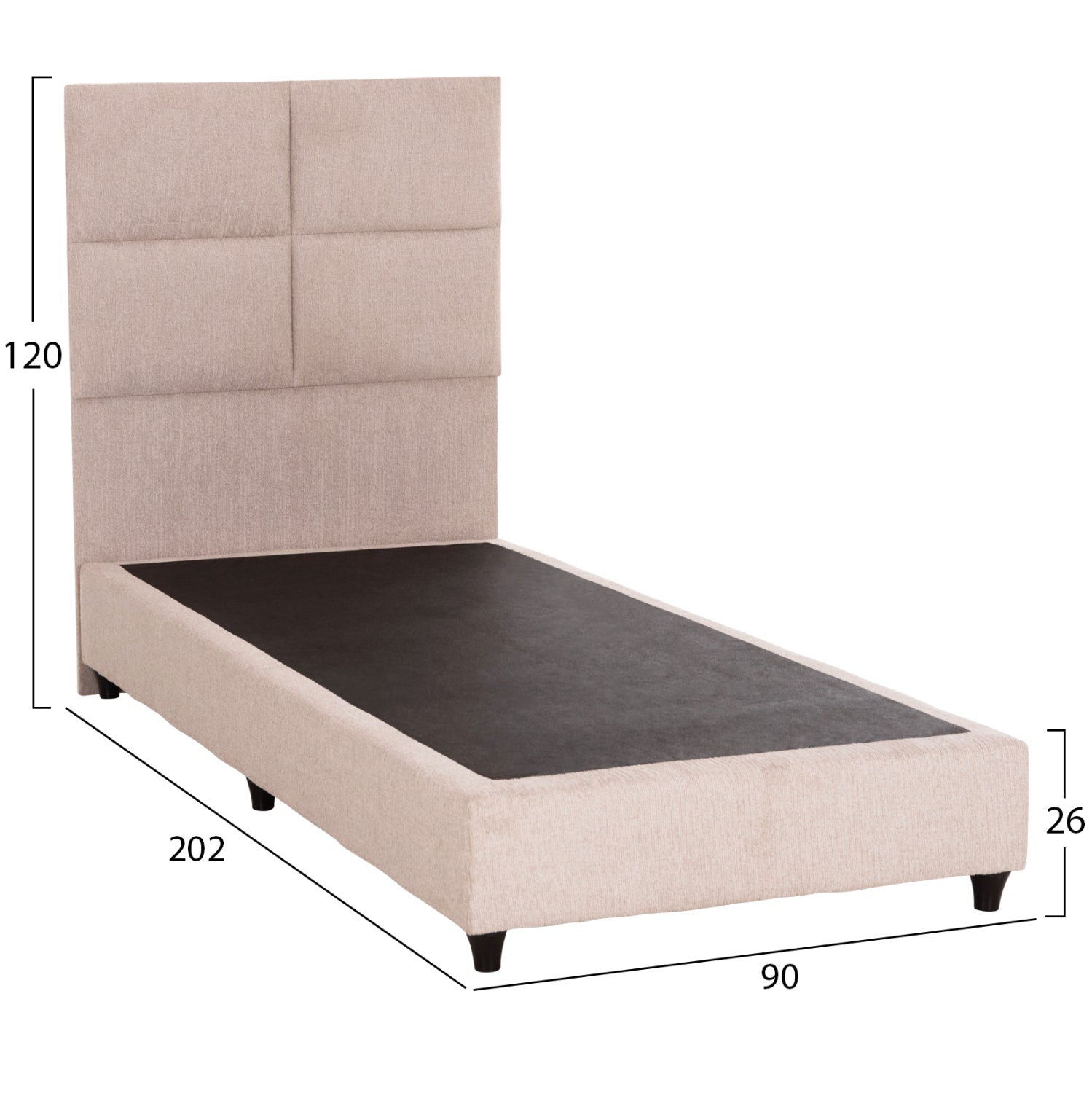 ΚΡΕΒΑΤΙ ΜΟΝΟ MILO HM652.32 ΜΠΕΖ TEDDY ΥΦΑΣΜΑ ΓΙΑ ΣΤΡΩΜΑ 90x200εκ - Pakobazaar