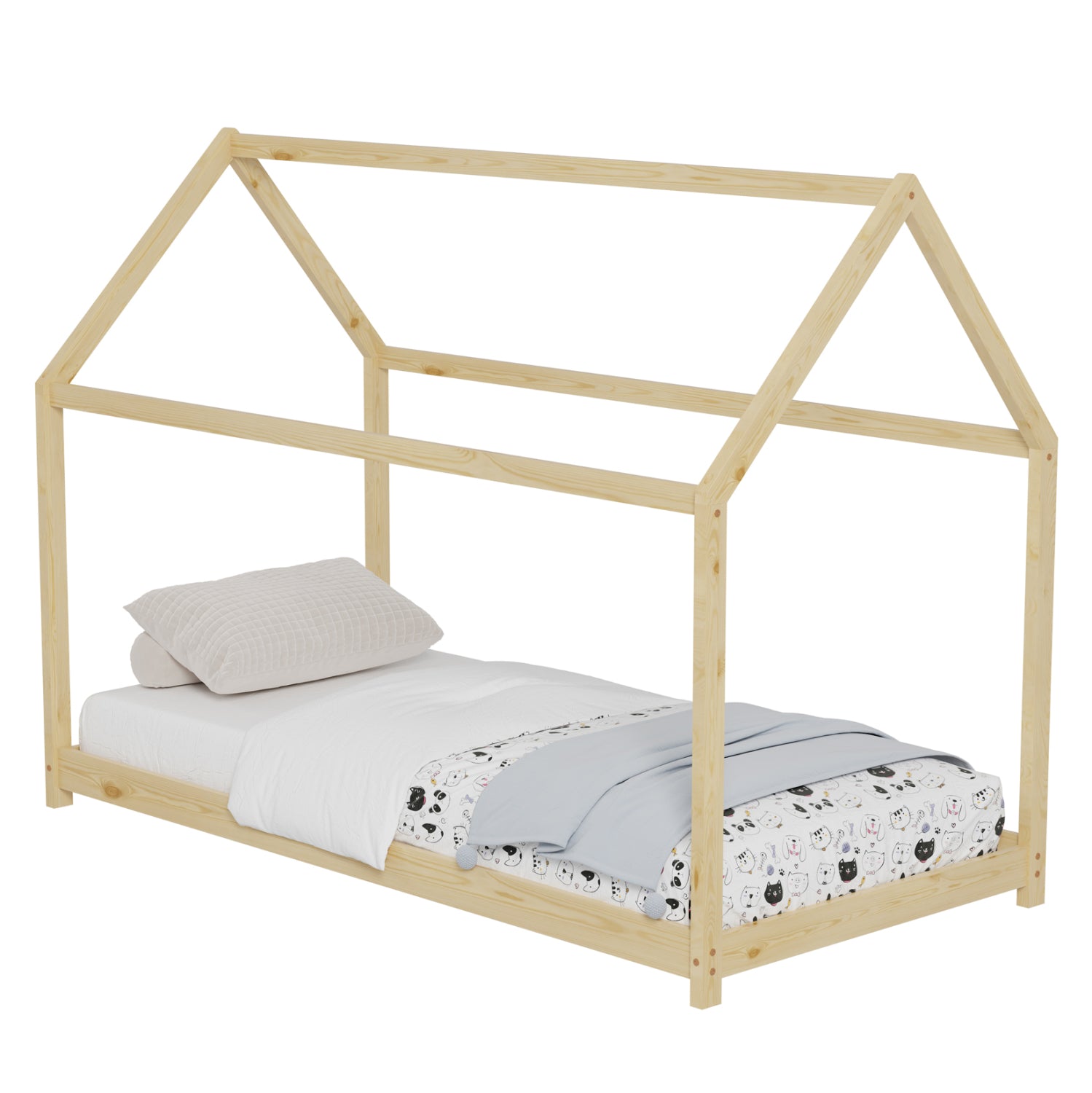 ΚΡΕΒΑΤΙ ΠΑΙΔΙΚΟ PEPE HM677.01 τ.MONTESSORI ΞΥΛΟ ΠΕΥΚΟ ΦΥΣΙΚΟ- 190x90εκ - Pakobazaar