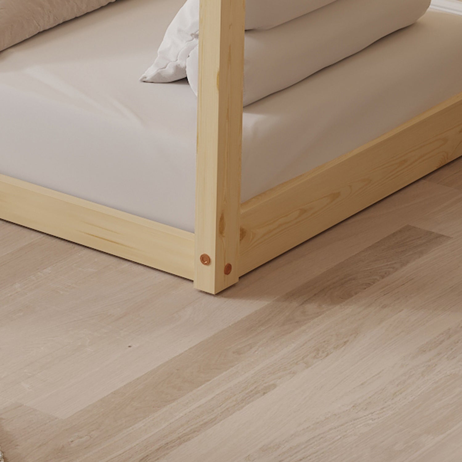 ΚΡΕΒΑΤΙ ΠΑΙΔΙΚΟ PEPE HM678.01 τ.MONTESSORI ΞΥΛΟ ΠΕΥΚΟ ΦΥΣΙΚΟ- 140x70εκ - Pakobazaar