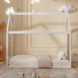 ΚΡΕΒΑΤΙ ΠΑΙΔΙΚΟ PEPE HM678.03 τ.MONTESSORI ΞΥΛΟ ΠΕΥΚΟ ΛΕΥΚΟ- 140x70εκ - Pakobazaar