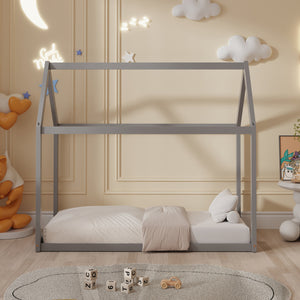 ΚΡΕΒΑΤΙ ΠΑΙΔΙΚΟ PEPE HM678.05 τ.MONTESSORI ΞΥΛΟ ΠΕΥΚΟ ΓΚΡΙ- 140x70εκ - Pakobazaar