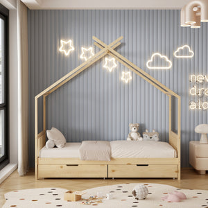 ΚΡΕΒΑΤΙ ΠΑΙΔΙΚΟ KLARICE HM680.01 τ.MONTESSORI-2 ΣΥΡΤΑΡΙΑ-ΞΥΛΟ ΠΕΥΚΟ ΦΥΣΙΚΟ-190x90εκ - Pakobazaar