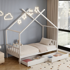 ΚΡΕΒΑΤΙ ΠΑΙΔΙΚΟ KLARICE HM680.03 τ.MONTESSORI-2 ΣΥΡΤΑΡΙΑ-ΞΥΛΟ ΠΕΥΚΟΥ ΛΕΥΚΟ-190x90εκ - Pakobazaar