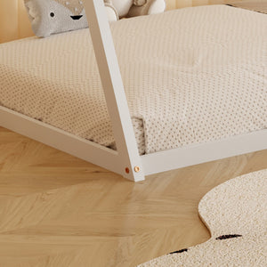 ΚΡΕΒΑΤΙ ΠΑΙΔΙΚΟ MUNK HM681.03 τ.MONTESSORI ΜΑΣΙΦ ΞΥΛΟ ΠΕΥΚΟΥ ΛΕΥΚΟ- 190x90εκ - Pakobazaar