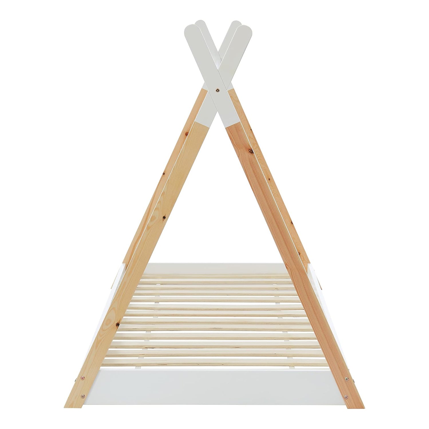 ΚΡΕΒΑΤΙ ΠΑΙΔΙΚΟ MUNK HM699.03 τ.MONTESSORI ΞΥΛΟ ΠΕΥΚΟΥ ΦΥΣΙΚΟ-ΛΕΥΚΟ- 190x90εκ - Pakobazaar