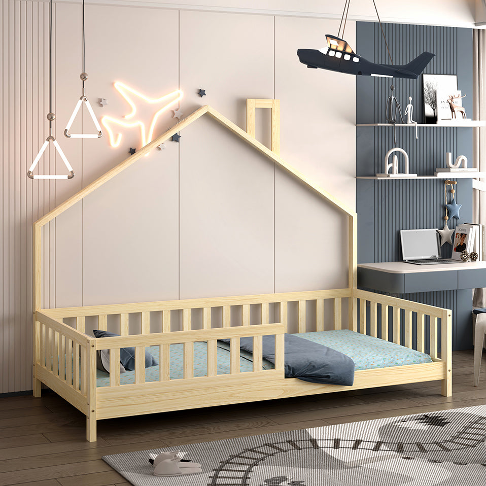 ΚΡΕΒΑΤΙ ΠΑΙΔΙΚΟ HOUSER HM740.01 τ.MONTESSORI ΞΥΛΟ ΠΕΥΚΟ ΦΥΣΙΚΟ--ΓΙΑ 190x90εκ - Pakobazaar