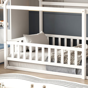 ΚΡΕΒΑΤΙ ΠΑΙΔΙΚΟ ΜΕ ΚΑΓΚΕΛΟ HOUSER HM706.03 τ.MONTESSORI ΞΥΛΟ ΠΕΥΚΟ ΛΕΥΚΟ-190x90εκ - Pakobazaar