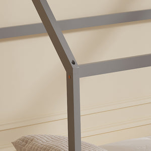 ΚΡΕΒΑΤΙ ΠΑΙΔΙΚΟ ΜΕ ΣΤΡΩΜΑ PEPE HM21302.02 ΞΥΛΟ ΠΕΥΚΟΥ ΣΕ ΓΚΡΙ--ΣΤΡΩΜΑ 90x190εκ - Pakobazaar