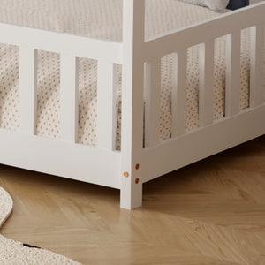 ΚΡΕΒΑΤΙ ΠΑΙΔΙΚΟ ΜΕ ΣΤΡΩΜΑ PHYLLIS HM21304.01 ΞΥΛΟ ΠΕΥΚΟΥ ΣΕ ΛΕΥΚΟ--ΣΤΡΩΜΑ 90x190εκ - Pakobazaar