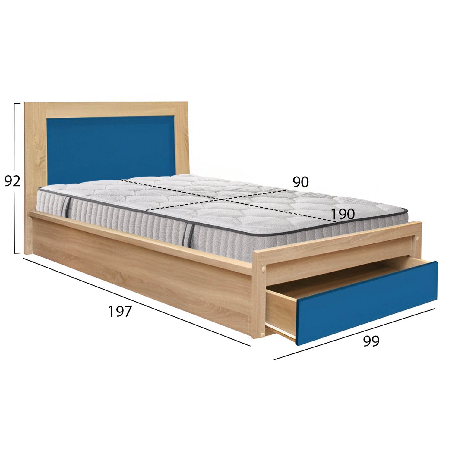 ΚΡΕΒΑΤΙ ΠΑΙΔΙΚΟ ΜΕ ΣΥΡΤΑΡΙ PLAYROOM HM10752.01 ΜΕΛΑΜΙΝΗ SONAMA/ΣΙΕΛ--ΣΤΡΩΜΑ 90x190εκ - Pakobazaar