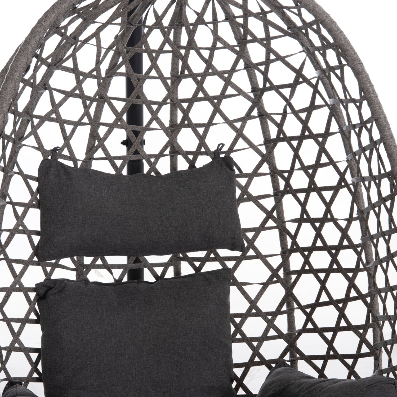ΚΡΕΜΑΣΤΗ ΦΩΛΙΑ NESTA HM6468.01 ΓΚΡΙ ΜΕΤΑΛΛΟ & P.E.RATTAN 100x100x190Υεκ. - Pakobazaar