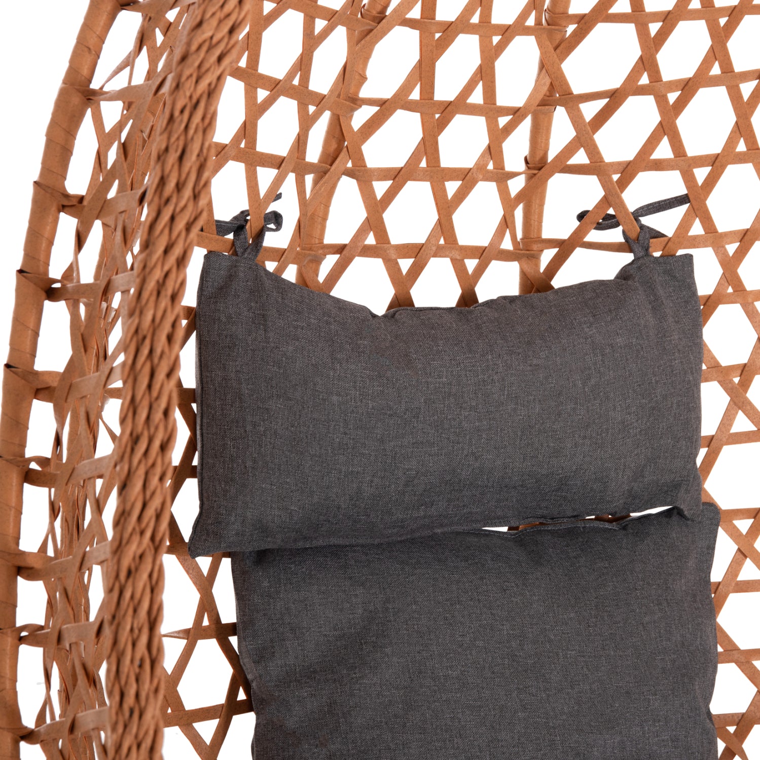 ΚΡΕΜΑΣΤΗ ΦΩΛΙΑ NESTA HM6468.05 ΜΑΥΡΟ ΜΕΤΑΛΛΟ--ΚΑΦΕ P.E.RATTAN 100x100x190Υεκ. - Pakobazaar