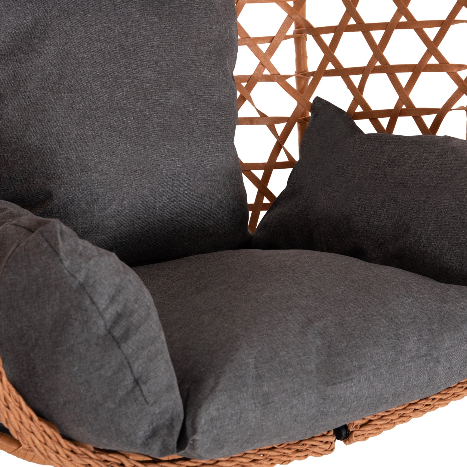 ΚΡΕΜΑΣΤΗ ΦΩΛΙΑ NESTA HM6468.05 ΜΑΥΡΟ ΜΕΤΑΛΛΟ--ΚΑΦΕ P.E.RATTAN 100x100x190Υεκ. - Pakobazaar