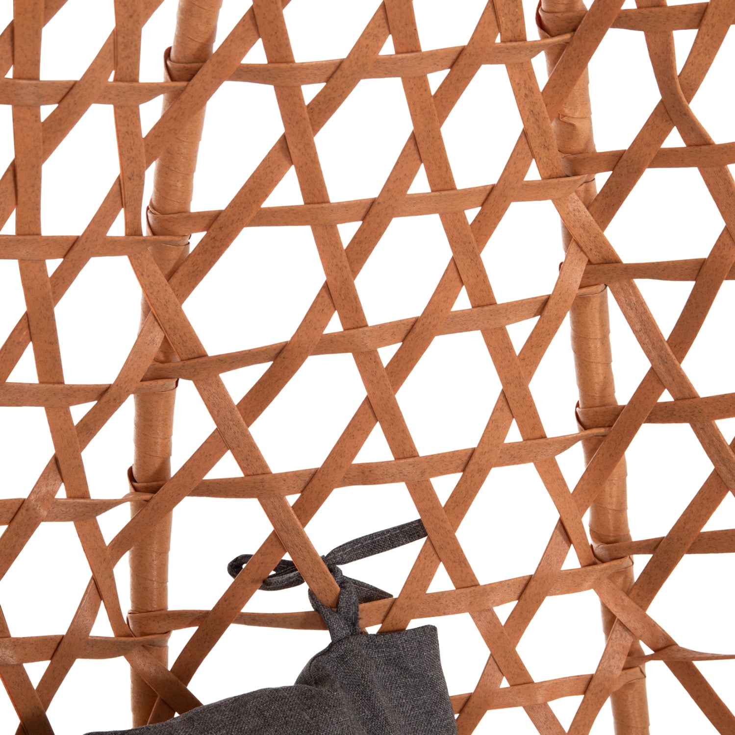 ΚΡΕΜΑΣΤΗ ΦΩΛΙΑ NESTA HM6468.05 ΜΑΥΡΟ ΜΕΤΑΛΛΟ--ΚΑΦΕ P.E.RATTAN 100x100x190Υεκ. - Pakobazaar