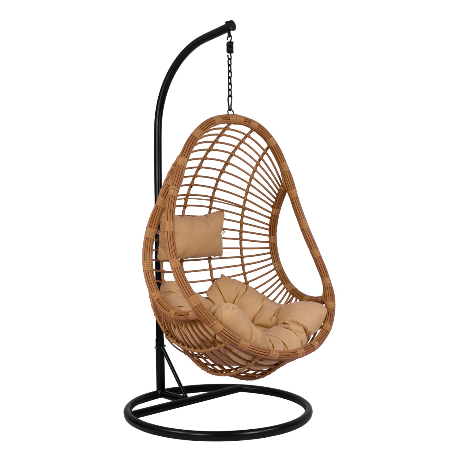 ΚΡΕΜΑΣΤΗ ΠΟΛΥΘΡΟΝΑ ΦΩΛΙΑ CALLIE HM5541.01 ΜΕ WICKER & ΜΑΞΙΛΑΡΙΑ ΜΠΕΖ Φ95Χ195Υ εκ. - Pakobazaar