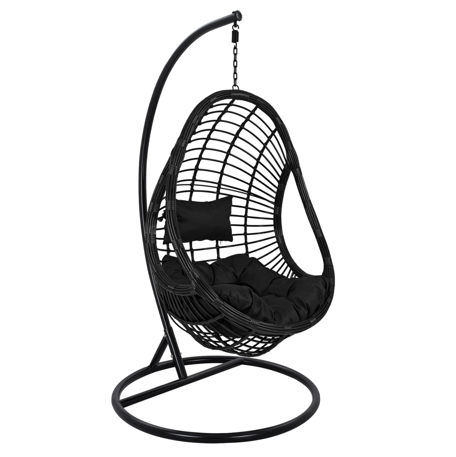 ΚΡΕΜΑΣΤΗ ΠΟΛΥΘΡΟΝΑ ΦΩΛΙΑ CALLIE HM5541.02 ΜΕ ΜΑΥΡΟ WICKER & ΜΑΞΙΛΑΡΙΑ Φ105Χ195Υ εκ. - Pakobazaar