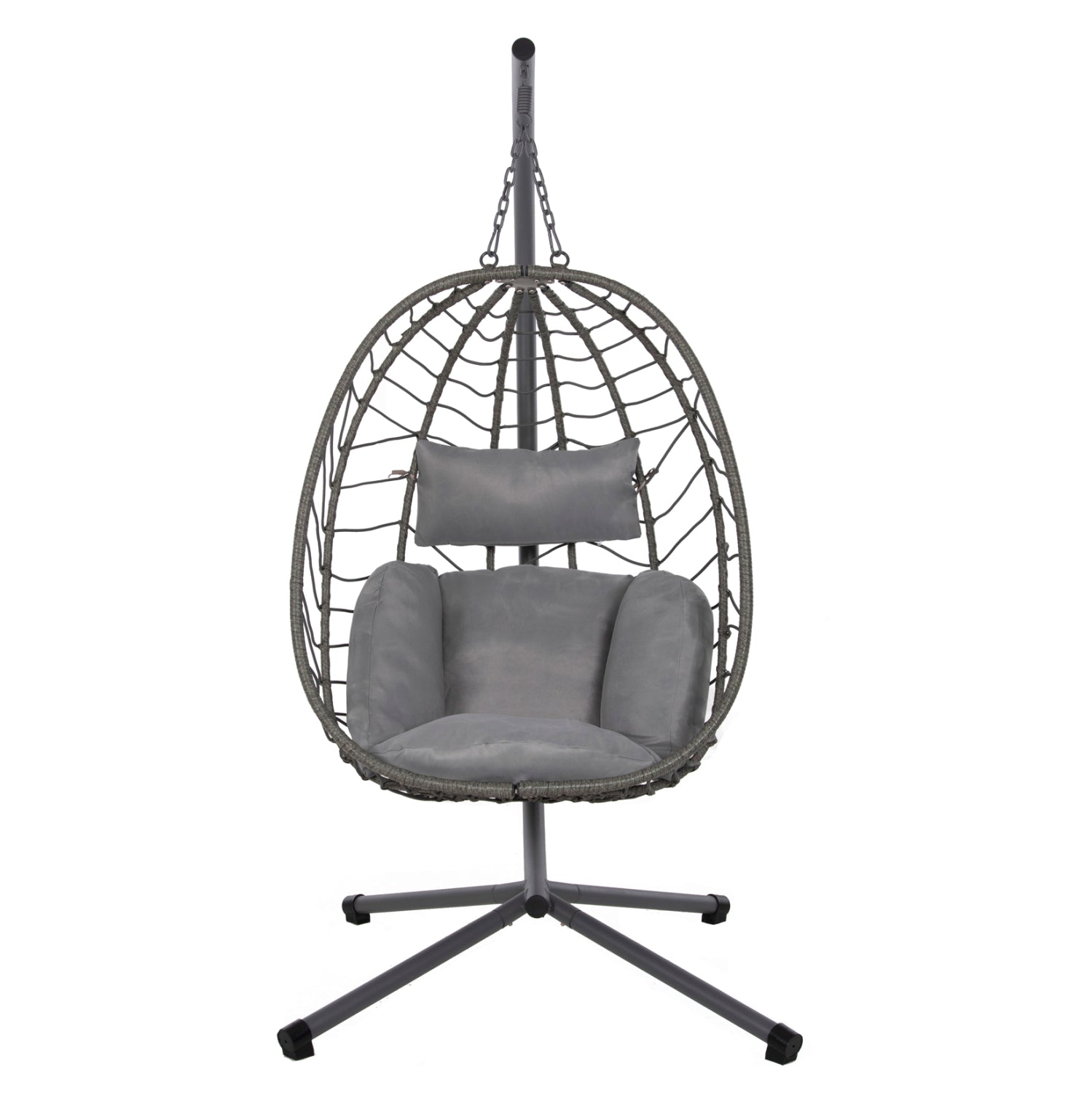 ΚΡΕΜΑΣΤΗ ΠΟΛΥΘΡΟΝΑ ΦΩΛΙΑ MILLIE HM5997.10 ΜΕΤΑΛΛΟ-ΣΥΝΘ.RATTAN ΓΚΡΙ 90x75x190Υεκ. - Pakobazaar