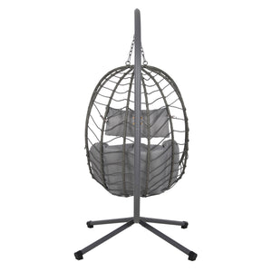 ΚΡΕΜΑΣΤΗ ΠΟΛΥΘΡΟΝΑ ΦΩΛΙΑ MILLIE HM5997.10 ΜΕΤΑΛΛΟ-ΣΥΝΘ.RATTAN ΓΚΡΙ 90x75x190Υεκ. - Pakobazaar