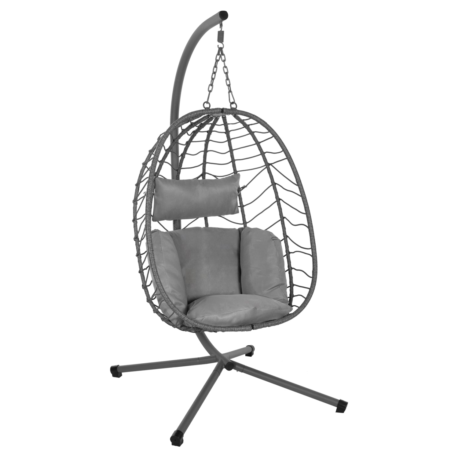 ΚΡΕΜΑΣΤΗ ΠΟΛΥΘΡΟΝΑ ΦΩΛΙΑ MILLIE HM5997.10 ΜΕΤΑΛΛΟ-ΣΥΝΘ.RATTAN ΓΚΡΙ 90x75x190Υεκ. - Pakobazaar