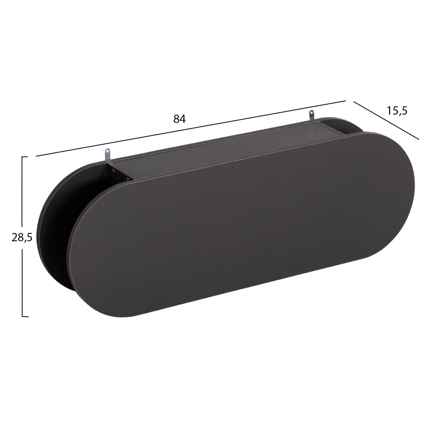 ΚΡΕΜΑΣΤΡΑ ΕΙΣΟΔΟΥ & ΚΛΕΙΣΤΟ ΡΑΦΙ STOR HM18078.03 ΜΕΛΑΜΙΝΗ ΣΚΟΥΡΟ ΓΚΡΙ 84x15.5x28.5Υεκ - Pakobazaar