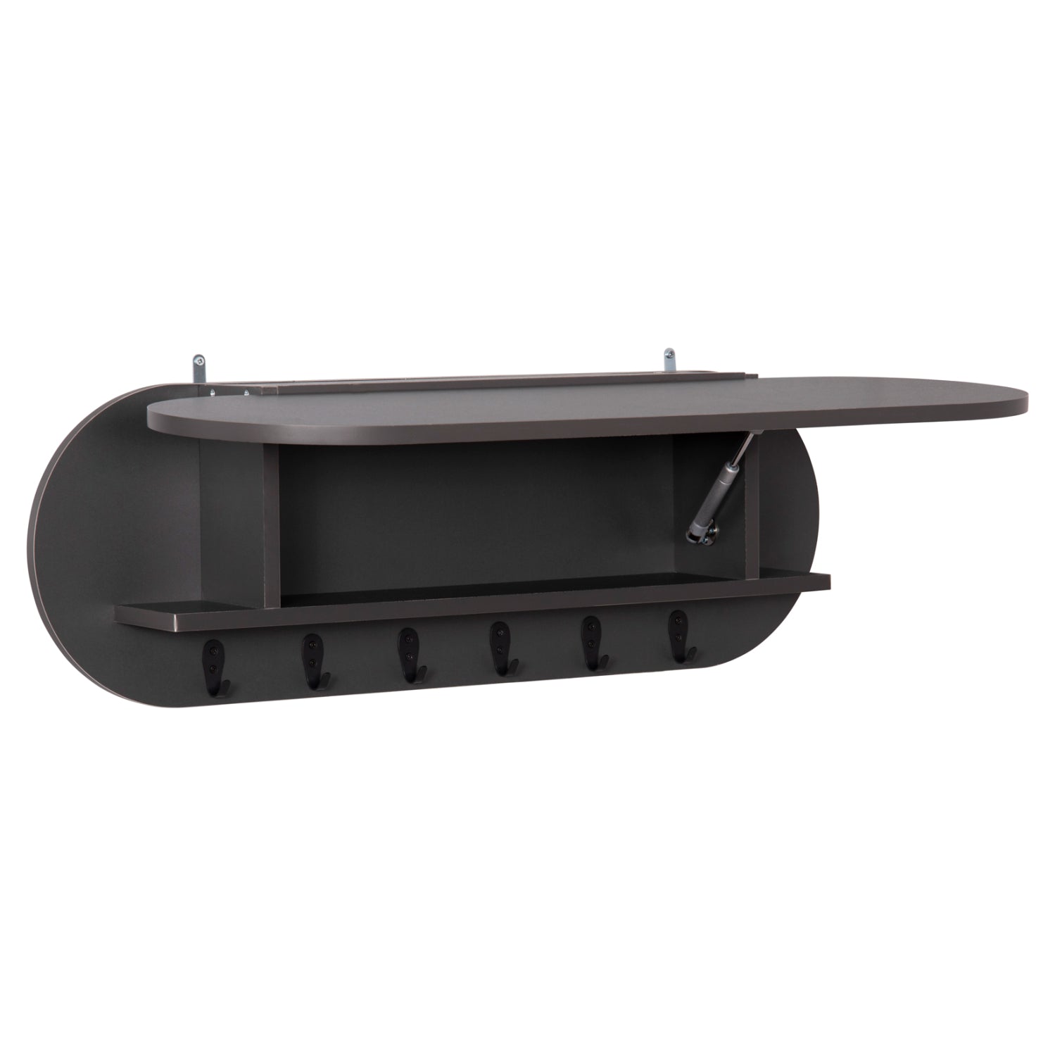 ΚΡΕΜΑΣΤΡΑ ΕΙΣΟΔΟΥ & ΚΛΕΙΣΤΟ ΡΑΦΙ STOR HM18078.03 ΜΕΛΑΜΙΝΗ ΣΚΟΥΡΟ ΓΚΡΙ 84x15.5x28.5Υεκ - Pakobazaar