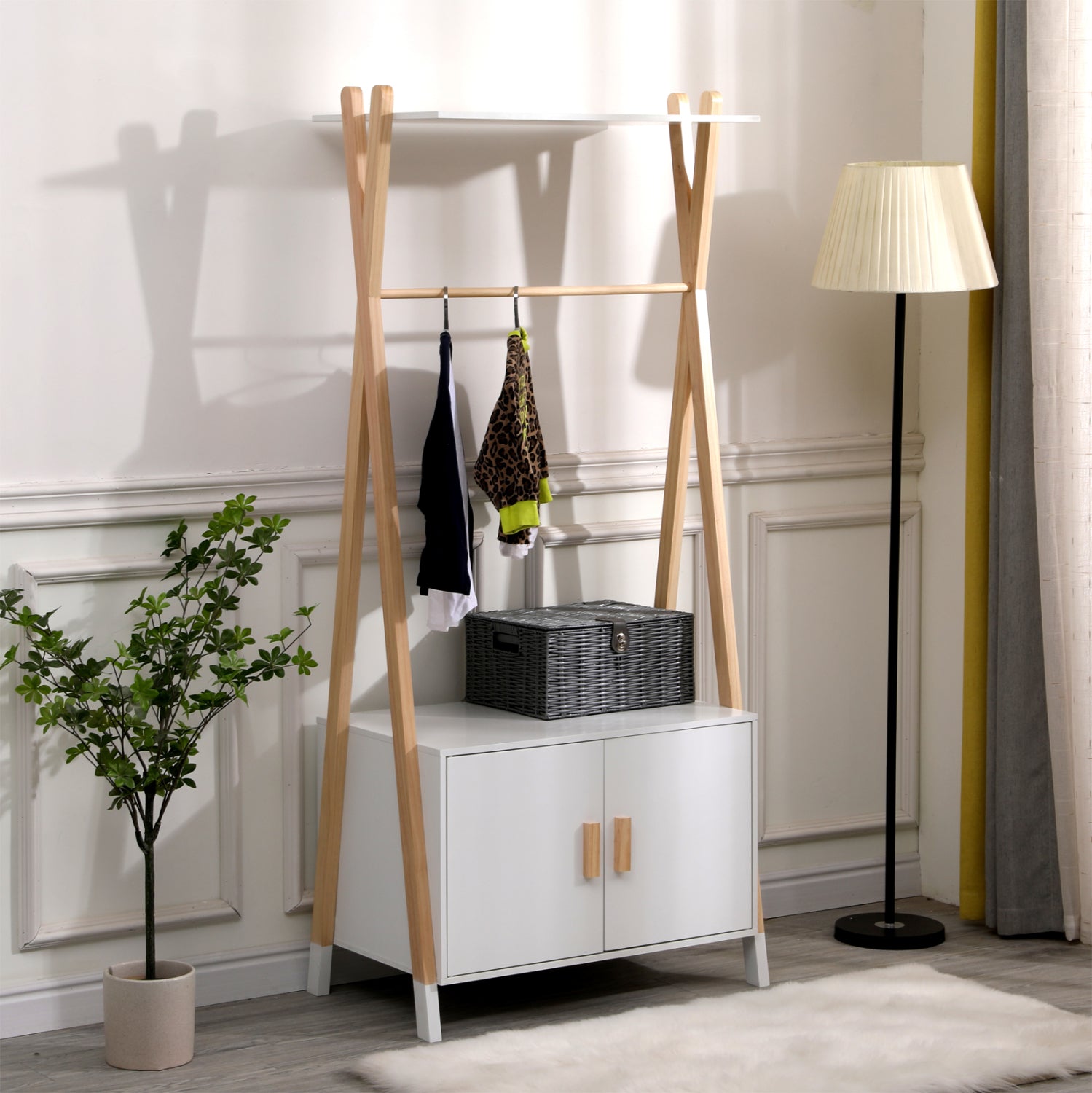 ΚΡΕΜΑΣΤΡΑ ΠΑΙΔΙΚH ΜΕ ΝΤΟΥΛΑΠΙ PASCHAL HM2495.03 ΜΕΛΑΜΙΝΗ-ΞΥΛΟ ΠΕΥΚΟΥ 76x44x170Υεκ - Pakobazaar