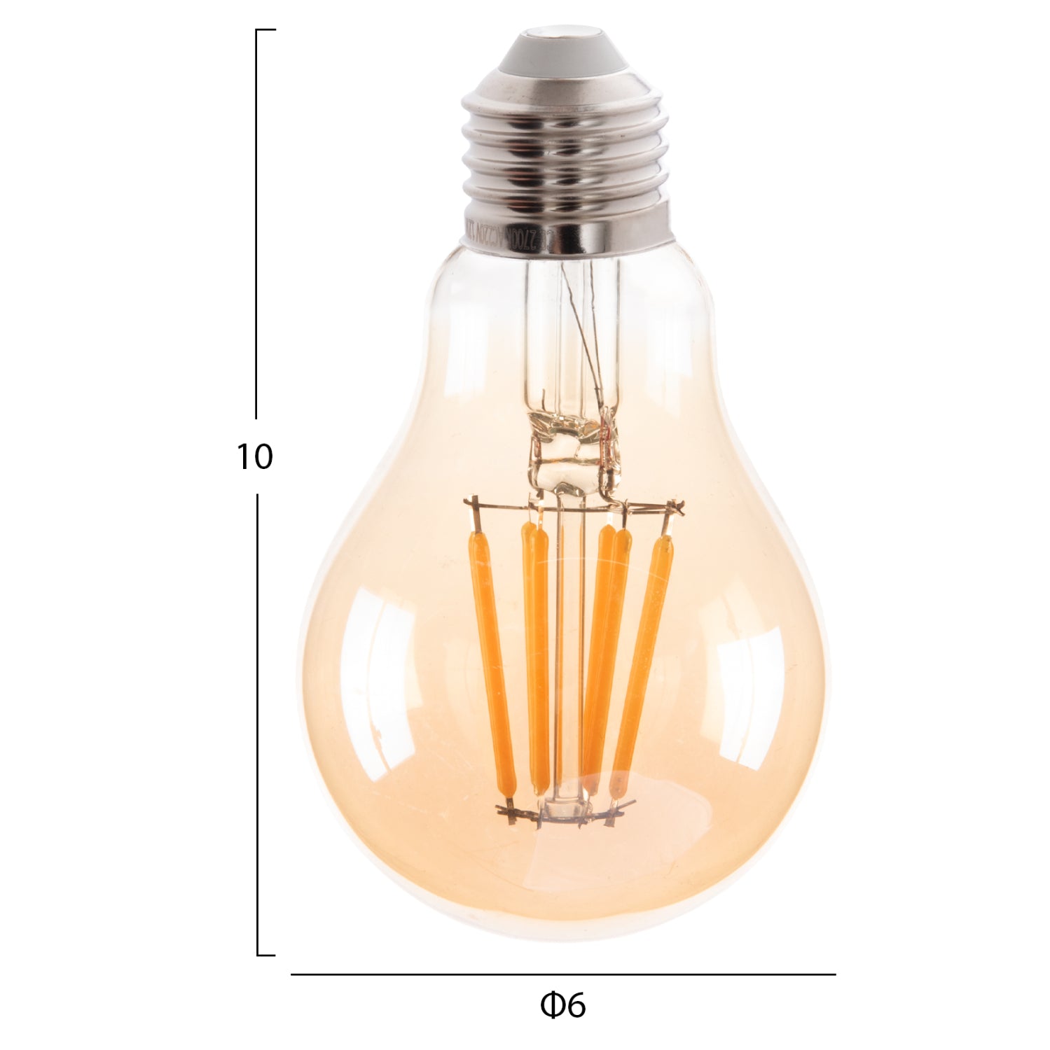 ΛΑΜΠΤΗΡΑΣ HM4045 LED FILAMENT 8W E27 3000K GOLD DIMMABLE - Pakobazaar