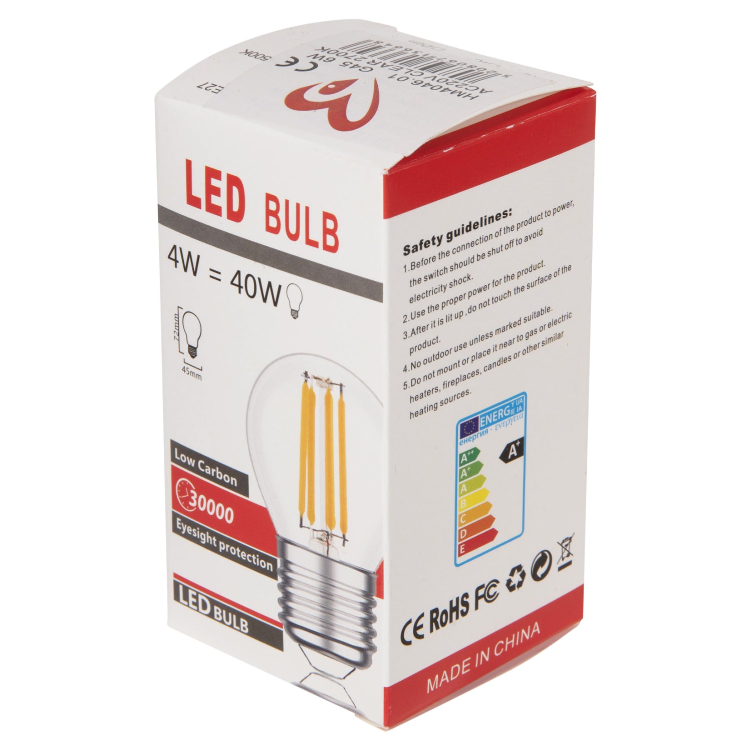 ΛΑΜΠΤΗΡΑΣ HM4046.01 LED FILAMENT 6W E27 2700K ΔΙΑΦΑΝΟ DIMMABLE - Pakobazaar